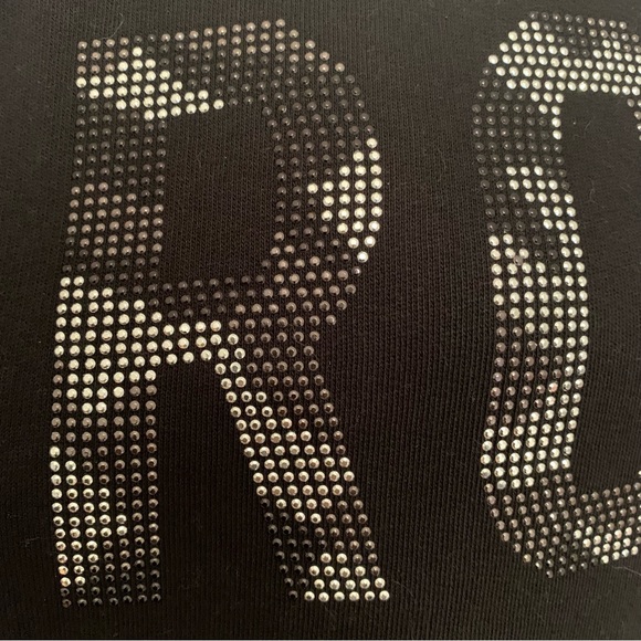 ZADIG & VOLTAIRE Black Crystal Camo Logo Rock Strass Sweatshirt🆕 - Picture 4 of 6